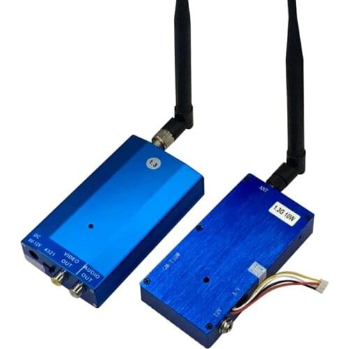 1.3G 10W wireless video transmitter 4CH and receiver set