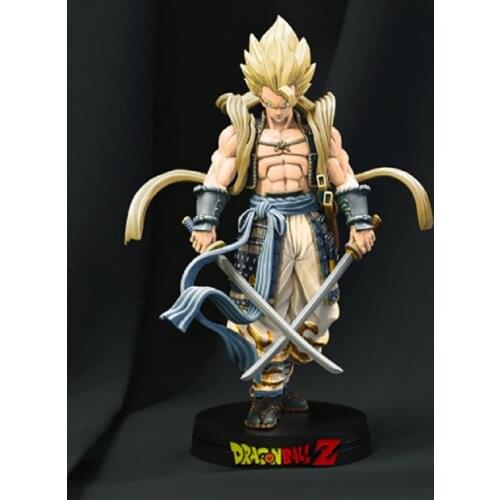 DBZ Figures Gogeta Samurai uniform Ver. Unpainted Resin statue Unassambled GK white Model Toy resin figure