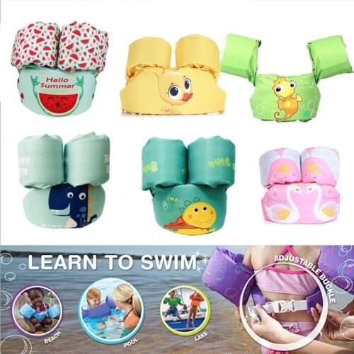 Childrens Life Jacket Floating Sleeve Buoyancy Vest Vest Baby Floating Suit Swimming Arm Foam Children Swimming Ring Cartoon