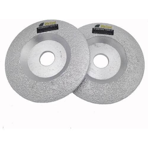 DIATOOL 2pcs Diameter 5" Convex Vacuum Brazed Diamond Grinding Cup Wheel 125mm Grinding Disc all Stone and Construction Material
