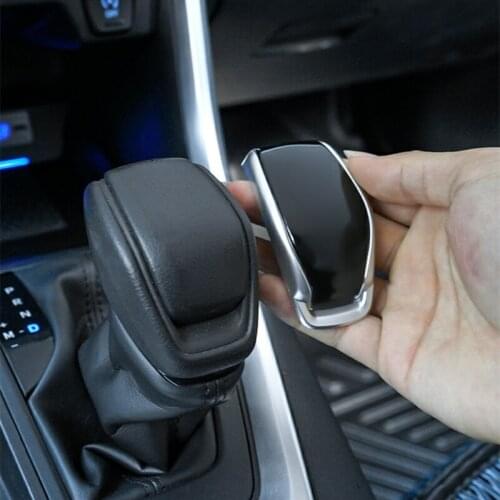 For Toyota Harrier Venza XU80 2021 2022 New Product ABS Silver Carbon Fiber Shift Knob Stick Cover Accessories