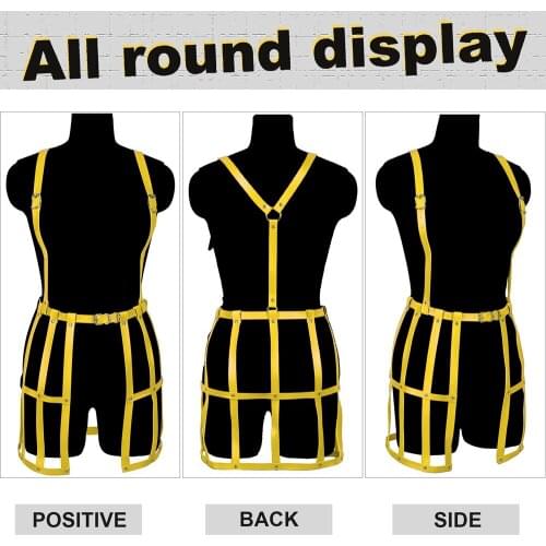 Erotic Accessories Leather Harness Woman Sexy Stockings Lingerie Set Bdsm Women Festival Clothes Bridal Garter Belt Punk Goth