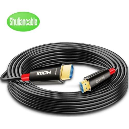 Shuliancable HDMI Cable 2.0 Optical Fiber HDMI 4k 60HZ 5m 10m 15m 20m 30m 50m Cable HDMI Support 4K 3D for HDR TV LCD Laptop PS4