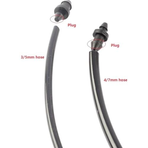 50pcs 4/7mm 3/5mm Hose End Plug Connectors Home Garden Drip Irrigation System Water Hose End Connector Pipe Fittings