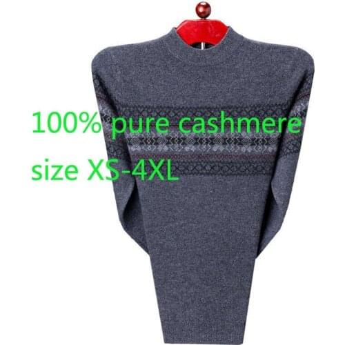 New Arrival Fashion High Quality Autumn Winter Pure Cashmere Thickened Casual Pullover Computer Knitted Sweater Plus Size XS-4XL