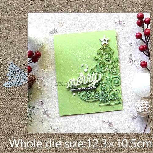 New Design Craft Metal stencil mold Cutting Die Christmas tree decoration scrapbook die cuts Album Paper Card Craft Embossing