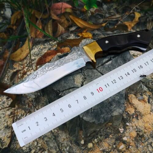 RAIDONG Dragon scales D2 Stainless steel Fixed-blade knife High hardness Outdoor defense Jungle survival Sharp Tactical knife