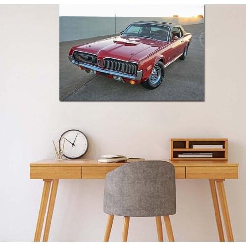 Supercar Poster 1968 Mercury Cougar XR 7 Wallpaper HD Prints Canvas Painting Wall art Picture Home Decorations