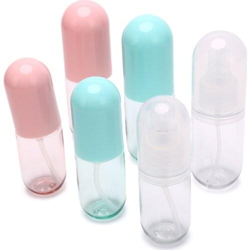 1pcs 40/60ML Pink Green White Plastic Sprayer Travel Atomizer Small Mini Empty Perfume Spray Bottle Refill Makeup Container