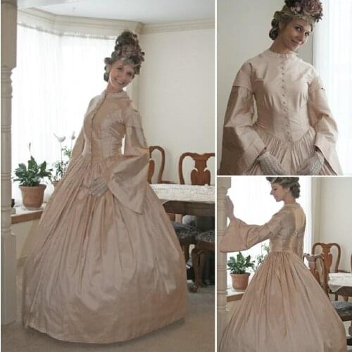 Customer-made Victorian dress 1860s Civil war Dress Theater Costume Halloween dress Renaissance Dress V-489