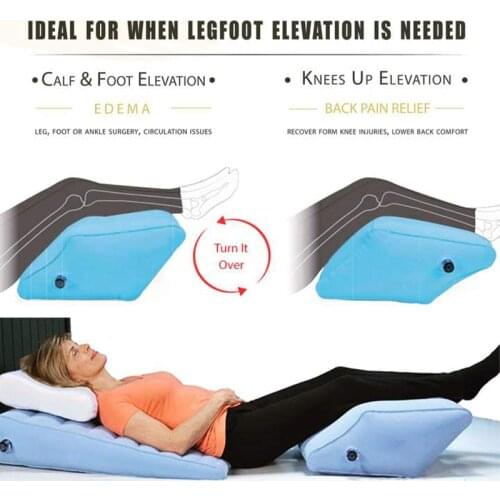 Leg Wedge Pillow Leg Ramp Soft Mintiml Heaven Wedge Inflatable Leg Pillow Rest Pillow Cushion Lightweight Portable Knee Pillow