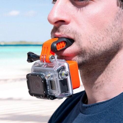 2021 Mouth Mount Conspicuous Portable Camera Accessories Surfing Mouthpiece Bite for GoPro Hero 7/6/5 For Action Video Cameras