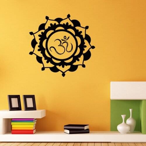 Removable Vinyl Mandala Floral Wall Stickers Home Wall Sticker Mandala Symbol Decal Artistic Design Wallpaper Mural Poster SA406