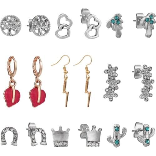 New Arrival Sparkling Flower & leaves Stud Earrings High Quality Luxury Brand Earring For Women Girls Fashion Jewelry Gift