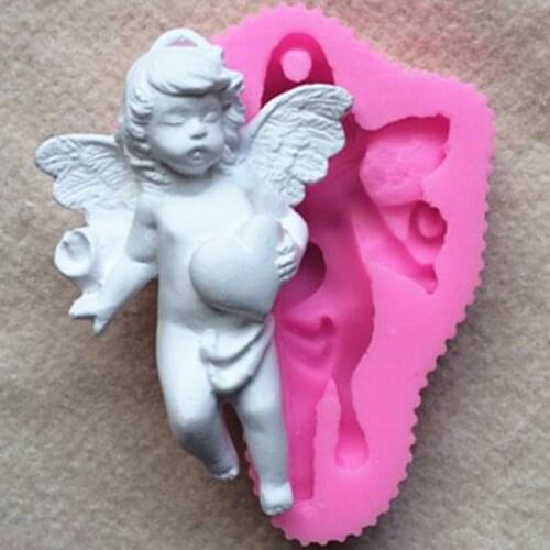 Angel Boy Silicone Soap Mold Plaster Clay Hanging Craft Mould DIY Soap Making Molds