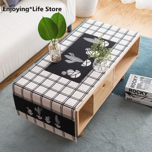 Nordic Dining Table Cover Home Decoration Tablecloth Rectangular Jute Table Runner Party Wedding Tablecloth Cotton Linen
