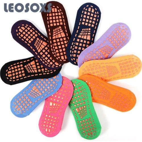 LEOSOXS Sports Socks Women Trampoline Socks Cotton Children Floor Socks Books Parent Child Non Slip Socks Yoga Socks Men