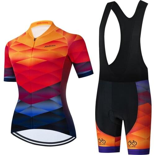 Cycling Jersey set 2021 woman NEW Cycling Clothing Pro Team Ropa Ciclismo Mujer Short Sleeve Mtb Bike set Maillot Ciclismo
