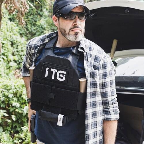 OneTigris Low Profile Tactical Vest Chest Rig/Vest Placard Adapter Systems Outdoor CS Vest Military Equipment Molle Hunting Vest