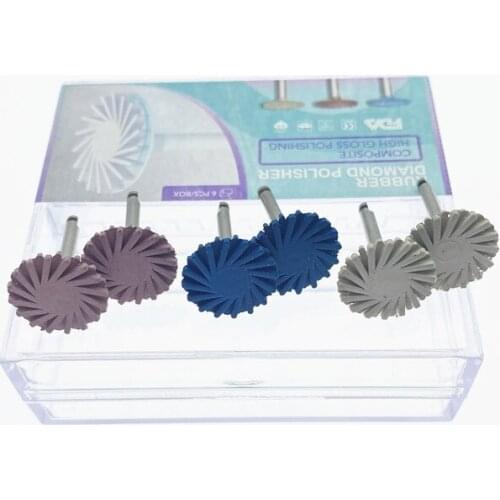 Dental Composite Resin Polishing Disc Kit Spiral Flex Brush Burs 14mm wheel Diamond System RA disc