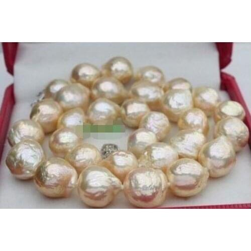 12-13mm naturel rose kasumi perle collier 18 pouces