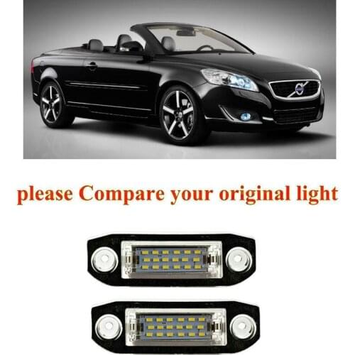 2pc Car Accessories Special Car License Plate Light Lamp For Volvo C70 2006-2015 canbus error free
