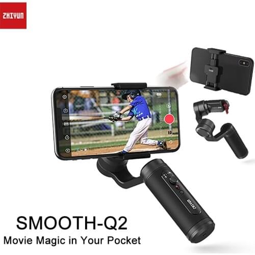 ZHIYUN Q2 Smartphone Gimbal 3-Axis Handheld Gimbal Stabilizer for Gopro iPhone XS XR 8 7P Huawei P30 Mate 30 pro Samsung S9 S8