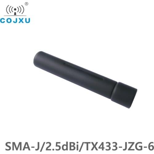 433MHz 2.5dBi Gain 50 Ohm SMA-J Interface Impedance Less Than 1.5 SWR COJXU TX433-JZG-6 High-Quality Omnidirectional Antenna