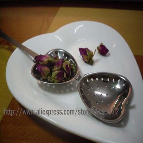 500pcs hearted shape stainless steel tea strainer tea infuser tea ball 100 pcs/lot good quality hot selling
