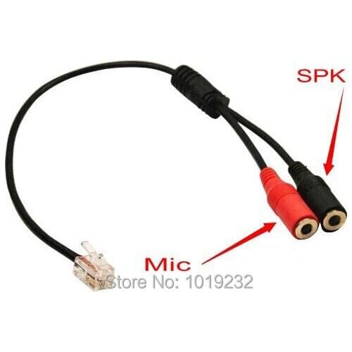 Headset Buddy Adapter: PC Headset for telephone using 2 X 3.5mm to RJ9 /RJ10 PC headset to Desk Phone headset converter