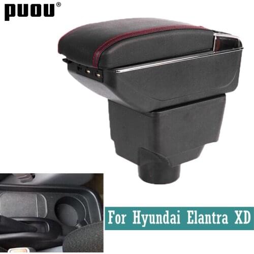 Car Armrest For Hyundai Elantra XD Rotatable central Store content Storage box with Ashtray Cup holder