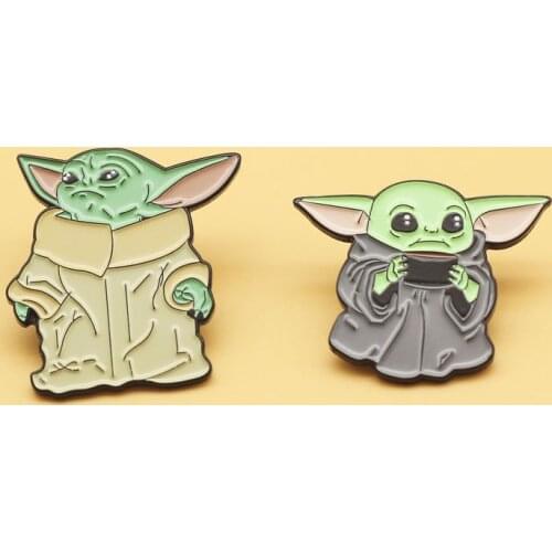 Star Wars Yoda baby cartoon brooch metal badge jeans decorative pin ornament