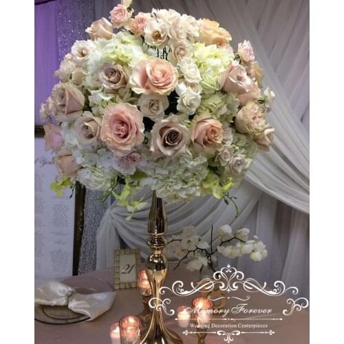 Reversible Mermaid Floral Stand Riser Pillar Candle Holder Centerpiece Stand Flower Ball Vase Wedding Decoration Centerpiece