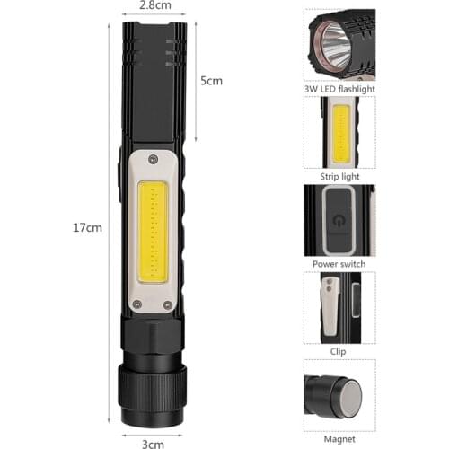 Flashlight Torch LED Lanterna Built-in Battery USB USB Rechargeable Portable Lantern 5 Modes Super Bright Camping Light