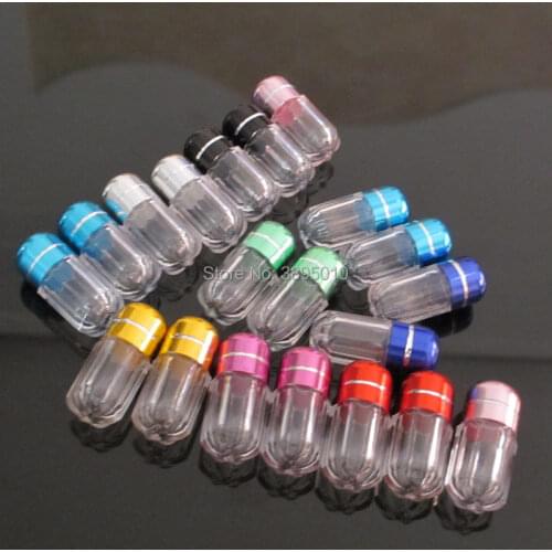 Round Transparent Pill Cases Plastic Bottle Liquid Bottle Empty Bottles Capsule Medical Bottle F590