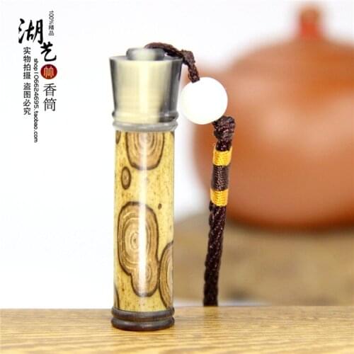 Merlot bamboo snuff bottle with copper spoon sweet bursa of tobacco tube aloes cone incense smoke cartridges tube teachers