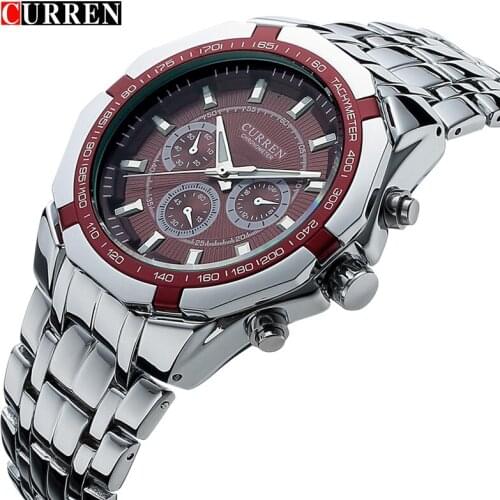Men Quartz Watch CURREN Luxury Sport Watches Business Silver Steel Watch 30M Waterproof Fashion Wristwatches Reloj Hombre