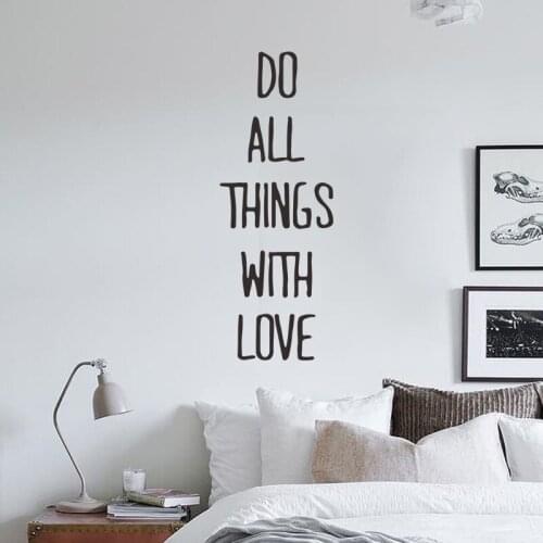 Do All Things with Love Wall Sticker Kids Children Room Art Vinyl Murals Home Decor Living Room Bedroom Decoration Wallpaper