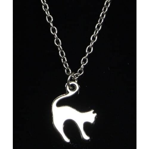 New Fashion Necklace 19x14mm jumping cat Pendants Short Long Women Men Colar Gift Jewelry Choker