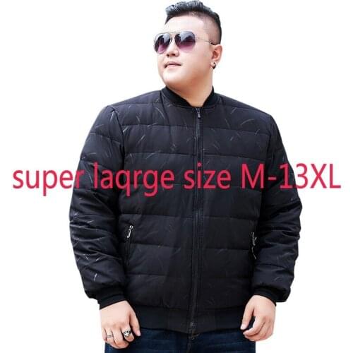 New Arrival Fashion Super Large Jacket Down Short White Duck Down Thick Loose Casual Winter Coat Men Plus Size M-10X11XL12XL13XL