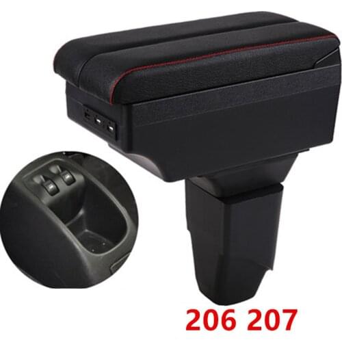 For PEUGEOT 206 207 armrest box central Store content box car-styling Storage Center Console products interior accessories