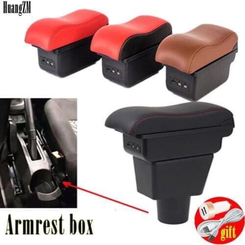 For LADA XRAY Armrests box central storage box Retrofit parts Car Armrest with USB LED Easy to install