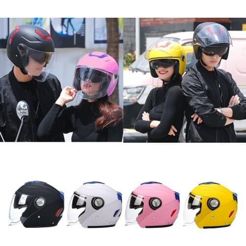 Outdoor Sport Cycling Helmet Women Men Open Face Half Face Helmet Motorbike Motorcycle Helmet Visor 22-24' Head Circumference