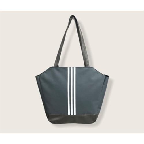 Female-Male Sleeve Bag, Gray Color, 3 Striped Sports, Daily, Wide, Quality Fabric, solid Zipper, Modern, Comfortable