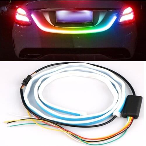 Car Rear Trunk Tail Light Reverse Warning LED Strip For Hyundai Tucson Elantra Creta IX25 IX35 Sonata Solaris Santa Accent Creta