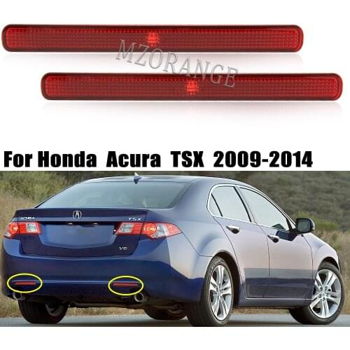 Rear Bumper Reflector Light For Honda Acura TSX 2009-2014 Tail Stop Brake Lamp Car Parts Rear Turn Signal Fog Reflector Lights