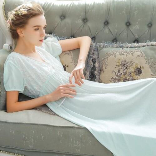 Roseheart Women Pink Blue Sexy Sleepwear Night dress Lace Backless Homewear Nightwear Luxury Nightgown Female Gown