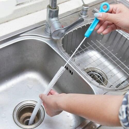 1PC Dredge Pipe Cleaner Drain Snake Brush Sewer Cleaning Brush Bendable Hair Catcher Sewer Cleaning Brush Kitchen Cleaning Tools