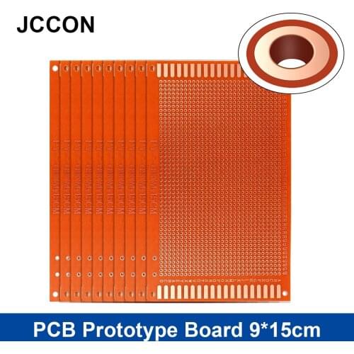 10Pcs PCB Prototype Board 9x15 cm Circuit Protoboard Universal DIY Matrix Single Row Continuous Hole Soldering Plate