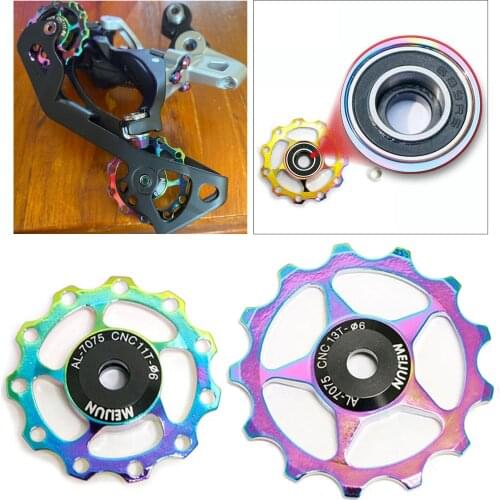 11 Speed Mountain Bike Rear Pulley Jockey Wheel Bike Guide Roller Guide 11/13T Roller Bicycle Cycling Parts Accessory Parts